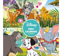 Disney Classics Calendrier 2024 - Agenda mensuel carré 30 x 30 cm, cadeaux Disney pour femmes, hommes et enfants, calendrier officiel Multicolore