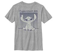Disney Lilo Stitch Experiment 262 Monochromatic Navy Short Sleeve T-Shirt, Heather Grey, XL Men's