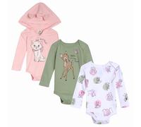 Disney Classics Mickey Mouse Winnie l'Ourson Minnie Lot de 3 bodies pour bébé Tailles nouveau-né à nourrisson (nouveau-né à 24 mois), Rose layette, blanc, vert clair, 6-9 Months