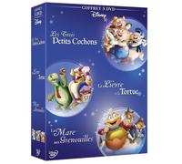 DISNEY CLASSIQUES - Coffret DVD Les trois petits cochons + Le lièvre et la tortue + La marre aux grenouilles