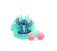 DISNEY - Coffret Bain Stitch - 3 Boules Effervescentes Parfumées + Fleur De Douche Silicone 3D - Mousse Douce Et Couleurs Magiques - Enfant Dès 3 Ans - Produit Officiel Lilo & Stitch