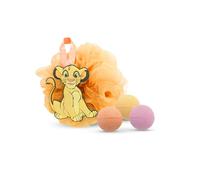 DISNEY - Coffret de bain Simba - LE ROI LION - Produit Officiel Disney - 3 Boules de Bain Effervescentes + Fleur de Douche