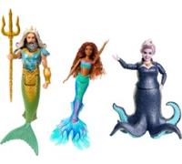 Disney - Coffret La Petite Sirène avec Ariel, Roi Triton & Ursula - Figurines Mattel
