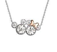 Disney Collier avec Mickey et Minnie Mouse en Cristal, Plaqué Argent pour Filles, 45cm