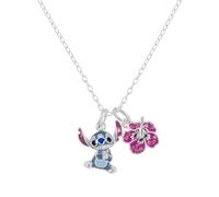 Disney Collier avec pendentif Lilo et Stitch Ohana en argent sterling 925 pour filles, Argent sterling
