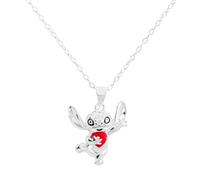 Disney Collier avec pendentif en forme de cœur en argent sterling 925 pour filles, Argent sterling