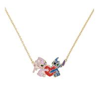 Disney Collier Stitch & Angel pour les filles – Pendentif cœur plaqué or – Taille unique
