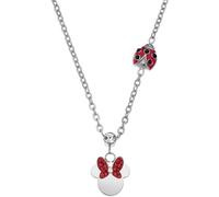 Disney Collier Minnie en Acier Inoxydable et Zircone avec Coccinelle pour Filles, bijoux, Taille 40+5 cm