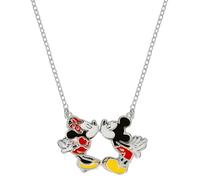 Disney Collier Minnie et Mickey Mouse, argent sterling avec vernis pour enfants et filles, bijoux, UNICO, Argent sterling, Pas de gemme