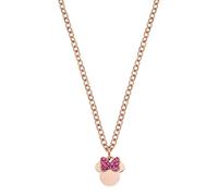 Disney Collier Minnie Mouse en acier inoxydable et cristal de zircone, longueur 35 + 5 cm, chaîne pour enfant