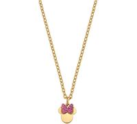 Disney Collier Minnie Mouse en acier inoxydable et cristal de zircone, longueur 35 + 5 cm, chaîne pour enfant