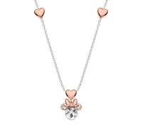 Disney Collier Minnie pour Fille en Argent 925 et Zircons, Bijoux pour fille, Taille 38-42 cm