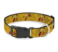 Disney Collier pour animal domestique avec boucle en plastique Motif Pluto Orange 24,5 à 36,5 cm Largeur 1,3 cm