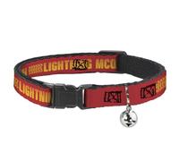 Disney Collier pour chat Breakaway | Cars, Flash McQueen, bague d'identification réglable et durable Rouge/orange
