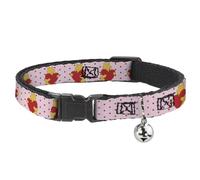 Disney Collier pour chat Breakaway | Winnie l'ourson Cœur câlin Saint Valentin Pose Rose Rouge Durable Réglable Plaque d'identification Bague