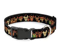 Disney Collier pour chien avec boucle en plastique Lilo et Stitch pour Halloween Stitch Noir 21,6 à 30,5 cm de large