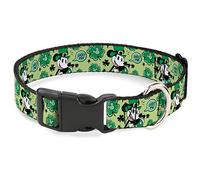Disney Collier pour Chien avec Boucle en Plastique Motif Mickey Mouse St Patrick Pose Vert 17,8 à 21,6 cm Largeur 1,3 cm