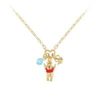 Disney Collier Winnie l'ourson en forme de pot de miel plaqué or