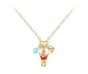 Disney Collier Winnie l'ourson en forme de pot de miel plaqué or