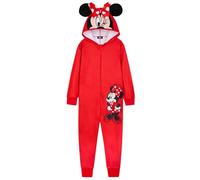 Disney Combinaison Pyjama Enfant Pyjama Stitch Minnie Grenouillère Surpyjama Fille Polaire Tailles Enfant Ado 2-14 Ans (Rouge Minnie, 2-3 Ans)