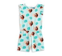 Disney Combinaison Vaiana bleu clair pour fille | Tenue fleurie sans manches avec volants | Tenue d'été décontractée avec poches | Tenue de personnage de film pour enfants de 2 à 3 ans