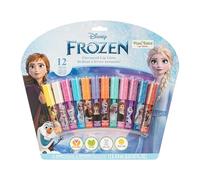 Disney congelé 12 pièces à base de plantes Gloss à lèvres filles faveurs de fête, premier maquillage pour les fêtes dormants cadeaux d'anniversaire Elsa Anna, âges 3 +, par Townley Girl