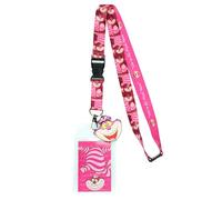 Disney Cordon porte-badge Alice au pays des merveilles avec breloque en caoutchouc de 5,1 cm