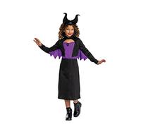 Disney | Costume Cruella Classic Enfant M/L | Déguisement Villains Officiel Noir Et Blanc | Tenue Halloween Disney Fille 5 À 10 Ans | Robe Et Accessoires Inclus | Costume Pour Fête Et Cosplay
