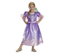 Disney Costume de luxe pour fille de Raiponce et de la gardienne d'épaule par Disguise - Costume de princesse sous licence officielle mettant en vedette Raiponce et la gardienne d'épaule magique.