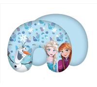 Disney Coussin de voyage La Reine des Neiges Anna, Elsa et Olaf avec flocons de neige, magique, 28 x 33 cm, 100 % polyester