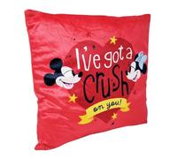 Disney Coussin décoratif carré doux doux Mickey et Minnie Mouse I've Got a Crush on You Mickey Mouse Home 38 x 38 cm