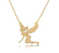 Disney Couture Collier plaqué or classique avec pendentif Fée Clochette