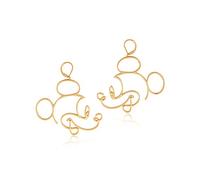 Disney Couture Kingdom Mickey Mouse 90ans Icône Boucles d'oreilles en 14kt Plaqué Or
