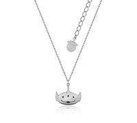 Disney Couture Kingdom Pixar Toy Story Collier extraterrestre plaqué or blanc, Or blanc