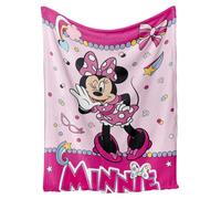 DISNEY Couverture de bébé 'Minnie Mouse' rose / rose / noir / blanc, Taille One Size