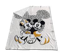 DISNEY Couverture Mickey et Minnie Sherpa Coral 130x170 cm - Couverture polaire douce 100% polyester