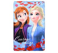 Disney Couverture Plaid en Polaire Pour fille de la Reine des Neiges avec les sœurs Elsa et Anna douce et chaude 100 x 150 cm