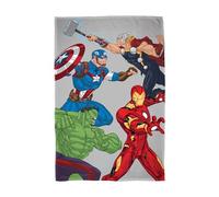 Disney Couverture Polaire sous Licence Officielle Marvel Avengers, Couverture Ultra-Douce et Chaude | Motif Gris | Idéale pour la Maison, la Chambre, Les soirées Pyjama et Le Camping - 100 x 150 cm