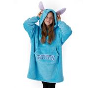 Disney Couverture portable Lilo & Stitch pour filles en bleu | Sweat à capuche en polaire pour enfants | Pull à capuche épais chaud et confortable | Cadeau de marchandise de film d'animation pour