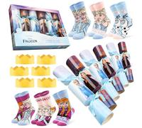 Disney Crackers de Noël Remplis Christmas Crackers Enfant Adulte avec Chaussettes Stitch Mickey Minnie Elsa Spiderman (Bleu/Violet Elsa Enfant)