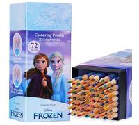 Disney Crayons de Couleur Enfant, Coffret 72 Crayons de Couleur pour Dessin et Coloriage, Couleurs Assorties (Violet Elsa)