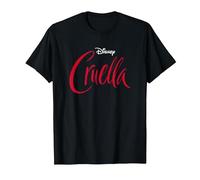 Disney Cruella Logo T-Shirt, Homme, Noir, 3XL