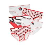 Disney - Culotte Pack de 5 - Minnie Mouse - Fille - Rouge - 3-4 Ans