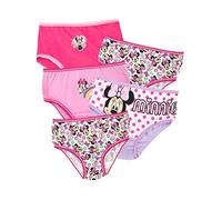Disney - Culotte Pack de Cinq - Minnie Mouse - Fille - Multicolore - 6-7 Ans