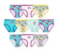 Disney Culotte princesse Ariel de la petite sirène 100 % coton peigné Tailles 2/3T, 4T, 4, 6 et 8, Lot de 10 Ariel, 8
