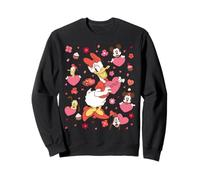 Disney Daisy Duck & Friends Valentine's Day Retro Hearts Sweatshirt