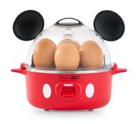 Disney | Dash Mickey Mouse Cuiseur à œufs rapide, capacité de 7 œufs, rouge | Cuiseur à œufs durs et pocheuse à œufs durs pour œufs mous, moyens et durs, œufs pochés et omelettes ; chaudière électrique