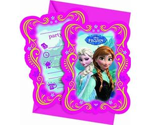 Disney Decorata Party 82504 - Cartes d'invitation de fête "FROZEN", Lot de 6