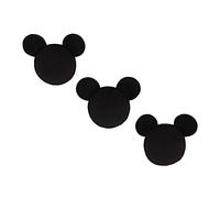 Disney Décoration murale 3 pièces en peluche noire en forme de Mickey Mouse