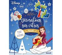Disney - Décorations sur vitres - Noël - Livre de coloriage avec stickers pour fenêtres - Dès 4 ans